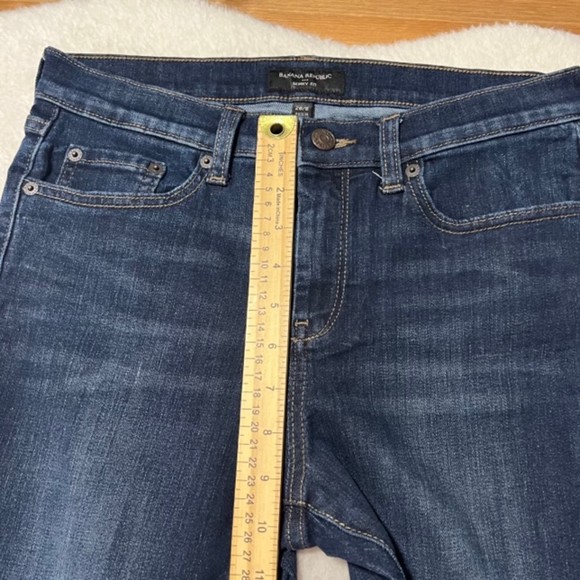 Banana Republic Womens Blue Dark Wash Skinny Fit Jeans Mid Rise Denim Sz 28/6 - Picture 11 of 12